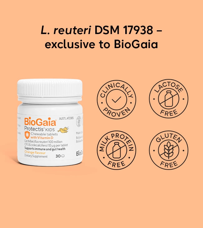 BioGaia Protectis Kids Chewable Tablets with Vitamin D